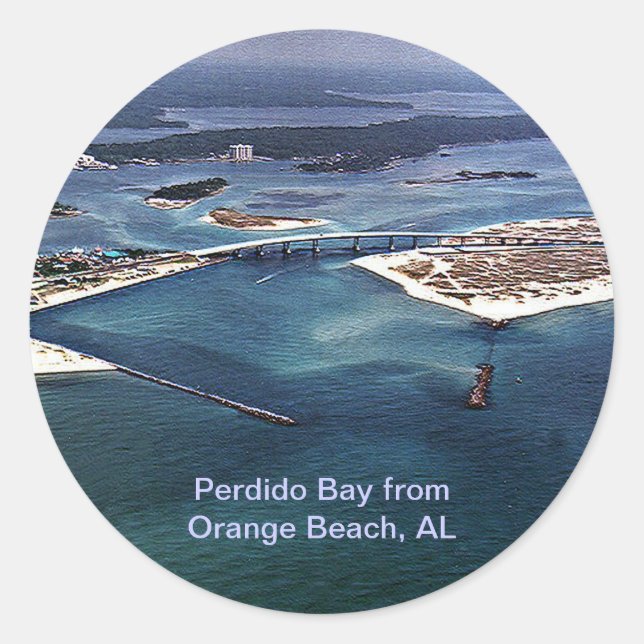 Sticker Rond Perdido Bay à Orange Beach, AL (Devant)