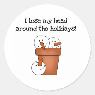 Sticker Rond Perdre Mes Vacances Tête