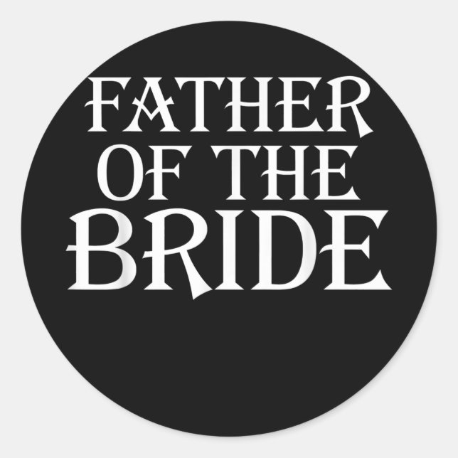 Sticker Rond Père de la mariée cool amour mariage graphique (Devant)