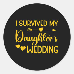 Sticker Rond Père de la mariée Fête de bachelor de mariage drôl