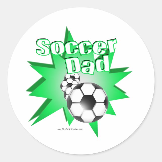 Sticker Rond Père de Soccer (Devant)