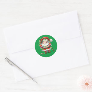 Sticker Rond Père Noël