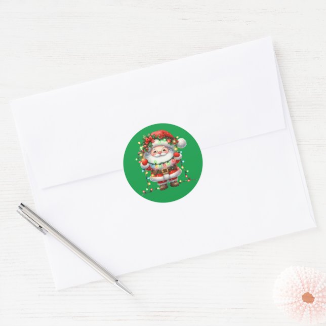 Sticker Rond Père Noël (Enveloppe)