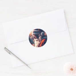 Sticker Rond Père Noël