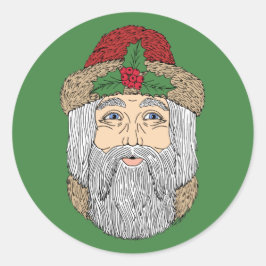 Sticker Rond Père Noël