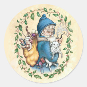 Sticker Rond Père Noël