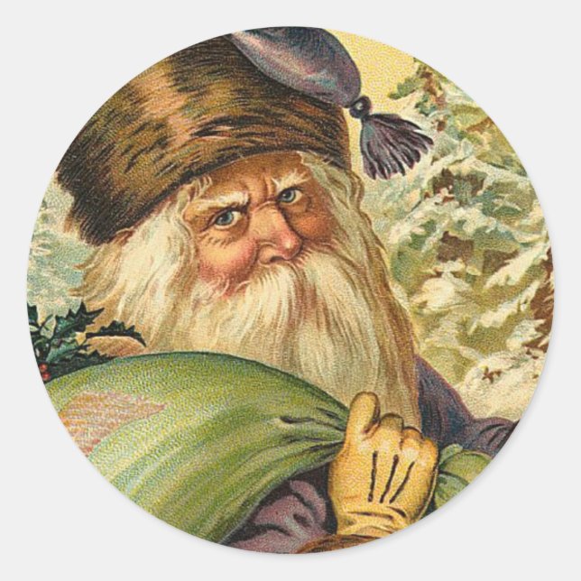 Sticker Rond Père Noël (Devant)