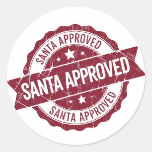 Sticker Rond Père Noël approuvée
