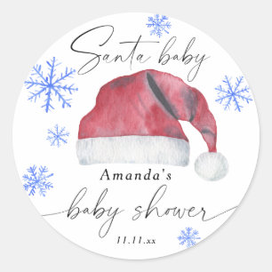 Sticker Rond Père Noël Baby - baby shower