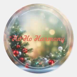 Sticker Rond Père Noël Baby Christmas Baby shower Classic Round