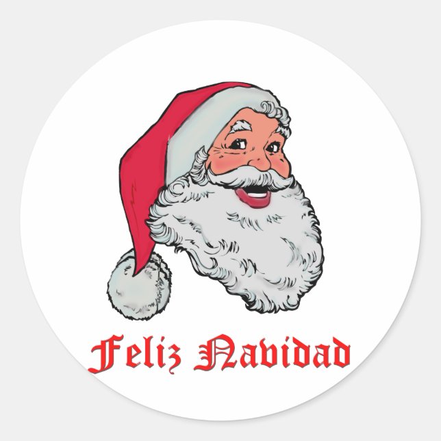 Sticker Rond Père Noël espagnol (Devant)