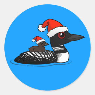 Sticker Rond Père Noël Loon