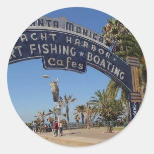 Sticker Rond Père Noël Monica Pier