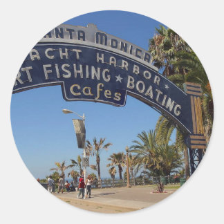 Sticker Rond Père Noël Monica Pier
