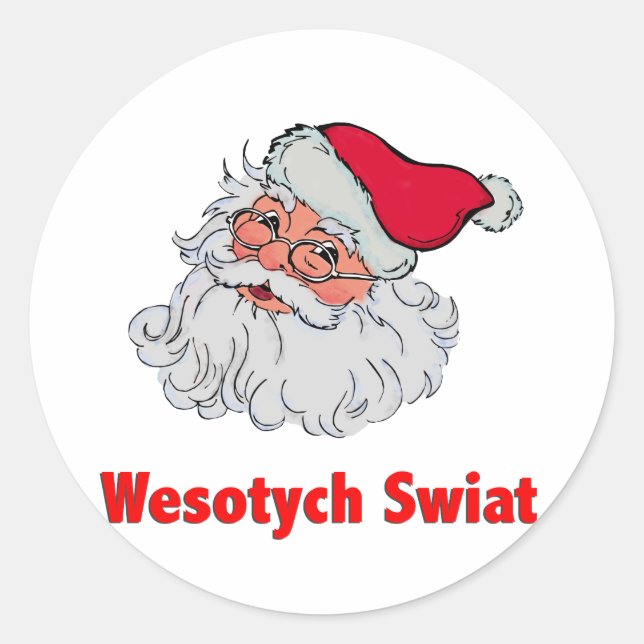 Sticker Rond Père Noël polonais #2 (Devant)