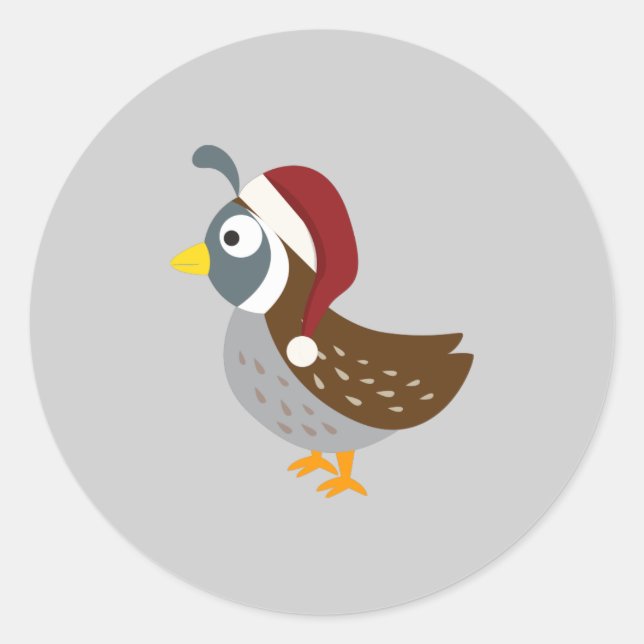 Sticker Rond Père Noël Quail (Devant)