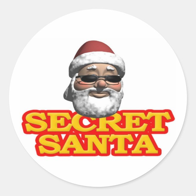 Sticker Rond Père Noël secrète (Devant)