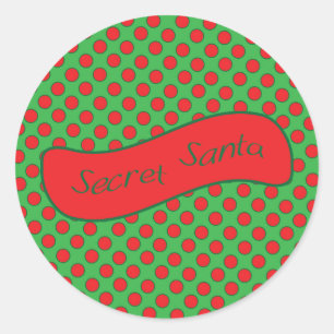 Sticker Rond Père Noël secrète