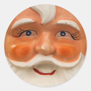 Sticker Rond Père Noël vintage font face