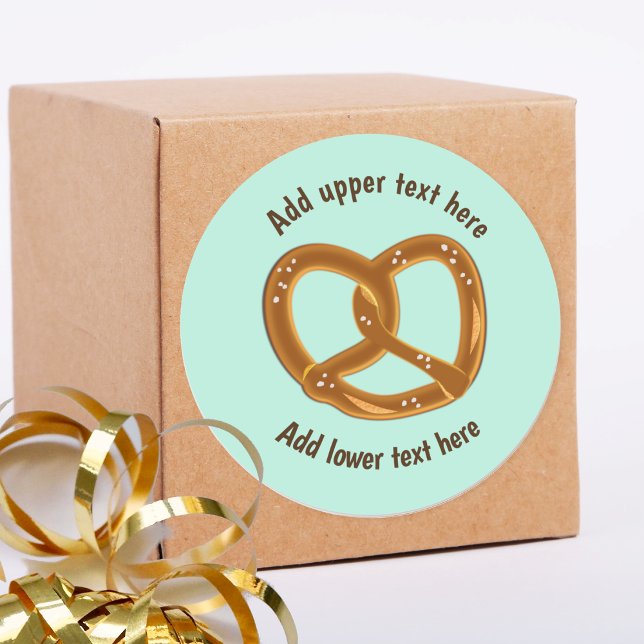 Sticker Rond Perfect Pretzel de Pain avec sel - Vos propres mot (Créateur téléchargé)