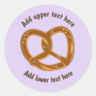 Sticker Rond Perfect Pretzel de Pain avec sel - Vos propres mot
