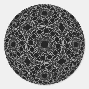 Sticker Rond Perfection d'étain fleurie