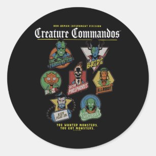 Sticker Rond Performances des badges de l'équipe de monstres