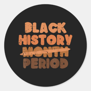 Sticker Rond Période de l'histoire noire Hommes de fierté afro-