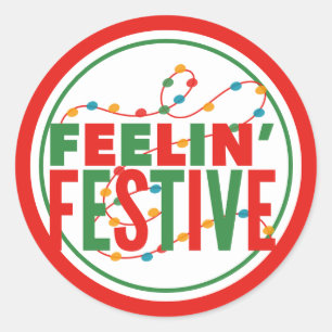 Sticker Rond Période des Fêtes de fin d'année