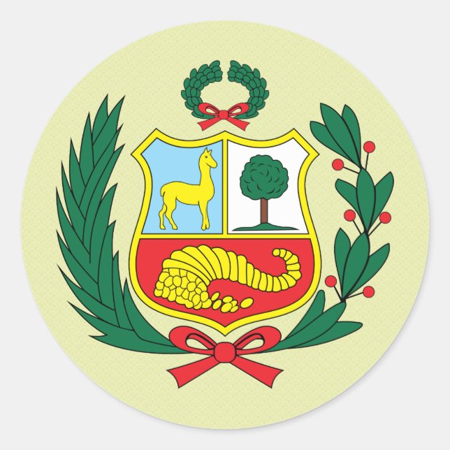 Sticker Rond Pérou Détail des armoiries (Devant)