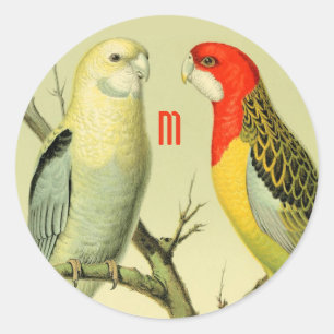 Sticker Rond Perruques vintages - monogrammed