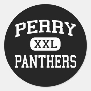 Sticker Rond Perry - panthères - lycée - Massillon Ohio