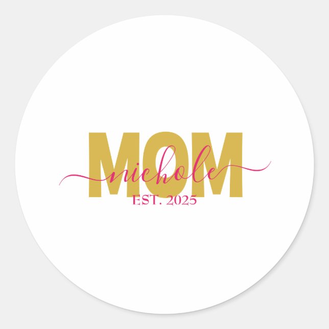 STICKER ROND PERSONALIZED MOM TO BE (Devant)