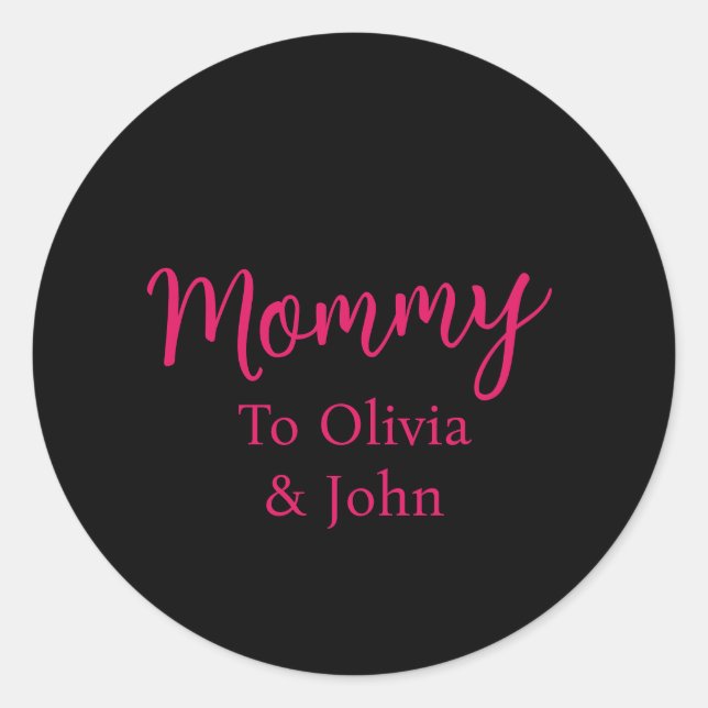 Sticker Rond Personalized Mommy  (Devant)