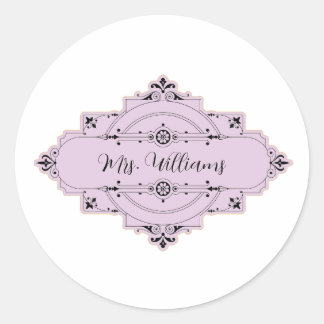 Sticker Rond Personnalisable mariage mariée classique collant r