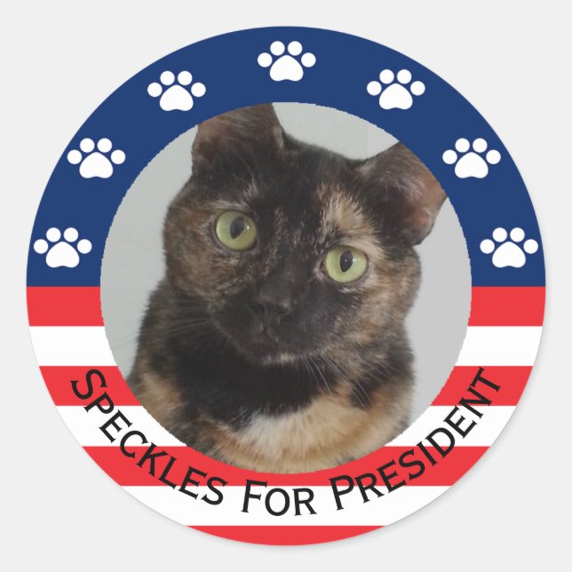 Sticker Rond Personnalisable Votre Animal De Compagnie Pour Pré (Devant)