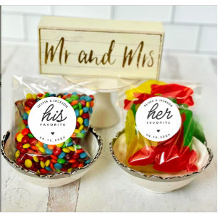 Sticker Rond Personnalisation moderne Son Mariage favori Texte 