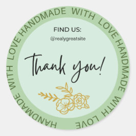 Sticker Rond Personnalisé Avec Merci D'Amour