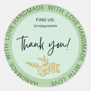 Sticker Rond Personnalisé Avec Merci D'Amour