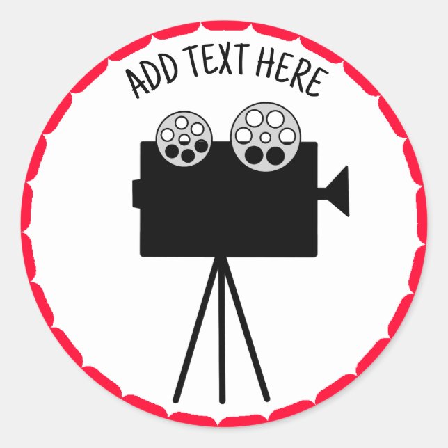 Sticker Rond Personnalisé ce projecteur vidéo rétroviseur (Devant)