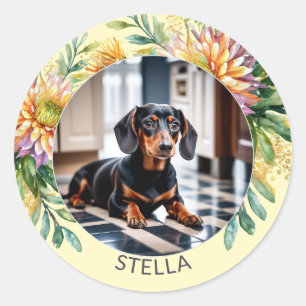 Sticker Rond Personnalisé chien animal de compagnie photo anima