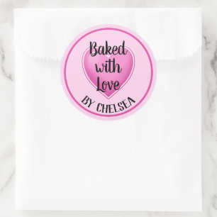 Sticker Rond Personnalisé Cuit avec Amour