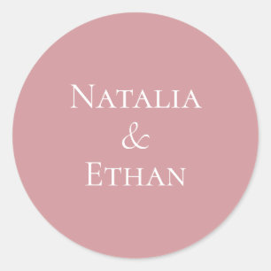 Sticker Rond Personnalisé Dusty Rose