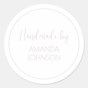 Sticker Rond Personnalisé En Rose Vierge Fabriqué Par
