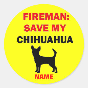 Sticker Rond Personnalisé Enregistrer Mon Chihuahua