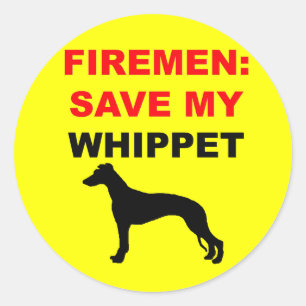 Sticker Rond Personnalisé Enregistrer mon Whippet