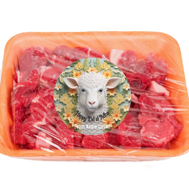 Sticker Rond Personnalisé Joyeux Aïd al Adha (Créateur téléchargé)