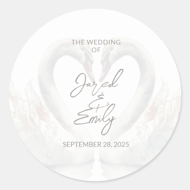 Sticker Rond Personnalisé mariage (Devant)