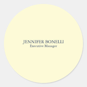 Sticker Rond Personnalisé minimaliste ajoutez votre nom couleur