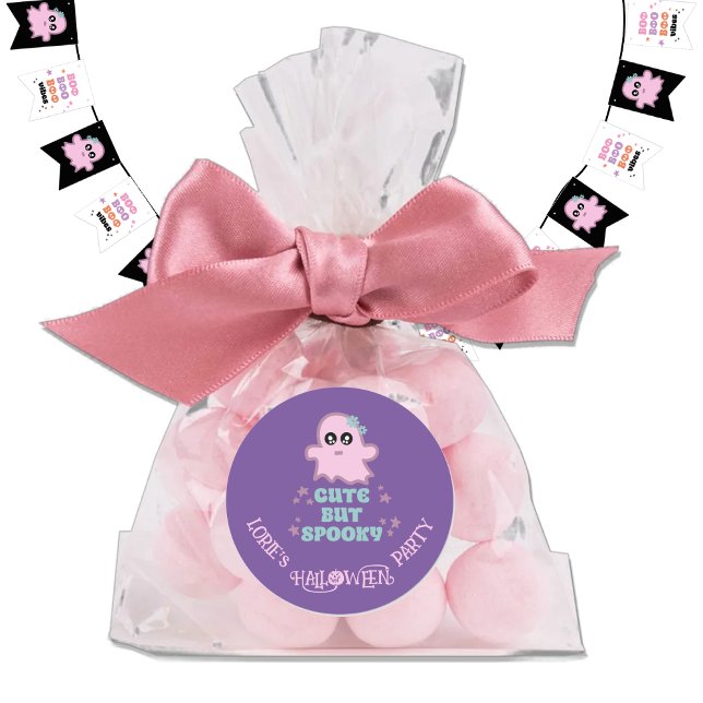 Sticker Rond Personnalisé pour Halloween mignon mais Éffrayant (Créateur téléchargé)